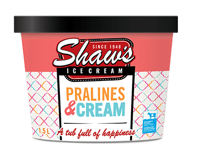 Shaw's Pralines and Cream tub