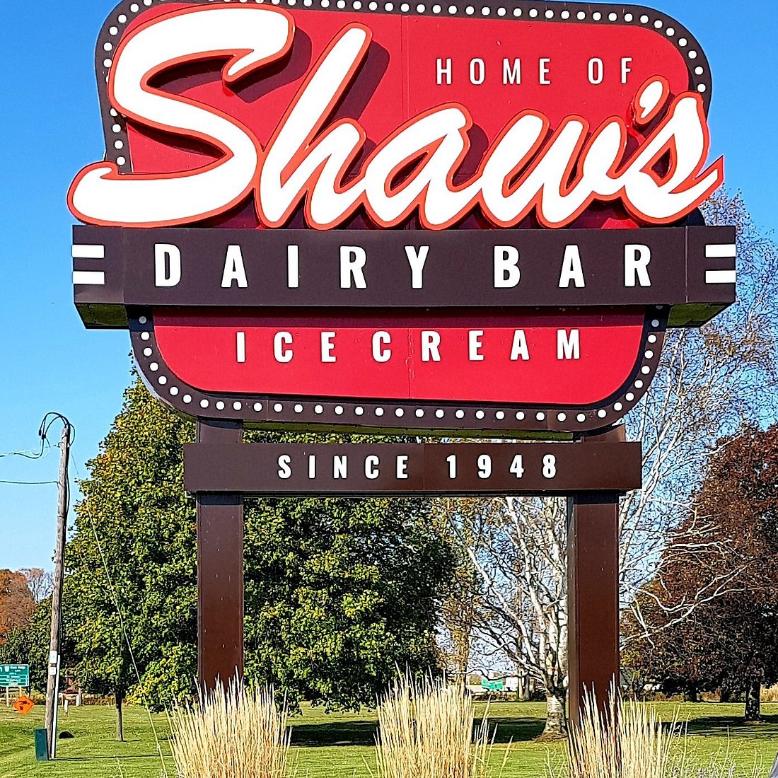 Current Shaw's flavour board at The Scoop Spot